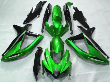 Cheap 2008-2010 Suzuki GSXR 600 / GSXR 750 Motorcycle Fairings - Green Silver Glossy Black Canada
