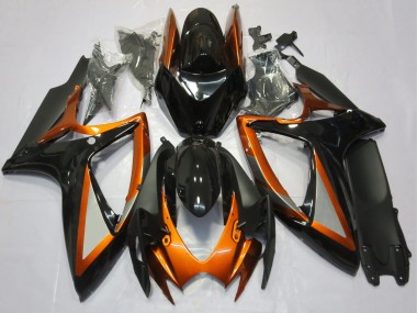 Cheap 2006-2007 Suzuki GSXR 600 / GSXR 750 Motorcycle Fairings - Orange Glossy Black Matte Black Canada