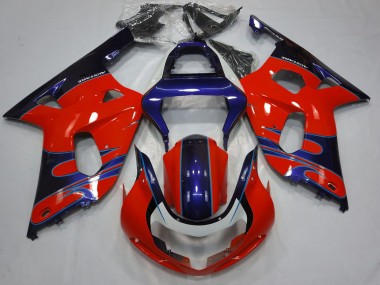 Cheap 2001-2003 Suzuki GSXR 600 / GSXR 750 Motorcycle Fairings - Red Blue Glossy Black Canada