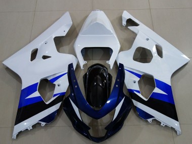Cheap 2004-2005 Suzuki GSXR 600 / GSXR 750 Motorcycle Fairing - White Blue Glossy Black Canada