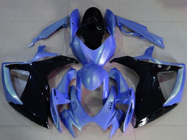 Cheap 2006-2007 Suzuki GSXR 600 / GSXR 750 Motorcycle Fairings - Light Blue Glossy Black Canada