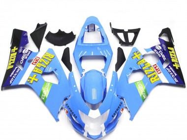 Cheap 2004-2005 Suzuki GSXR 600 / GSXR 750 Motorcycle Fairings - Light Blue Green Yellow Rizla Style Canada