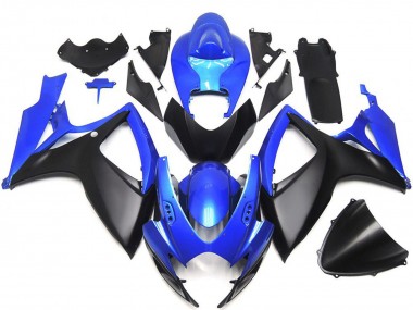 Cheap 2006-2007 Suzuki GSXR 600 / GSXR 750 Motorcycle Fairings - Blue Matte Black Custom OEM Style Canada