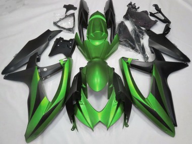 Cheap 2008-2010 Suzuki GSXR 600 / GSXR 750 Motorcycle Fairings - Green Matte Black Canada