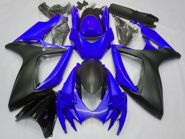 Cheap 2006-2007 Suzuki GSXR 600 / GSXR 750 Motorcycle Fairings - Blue Matte Black Canada