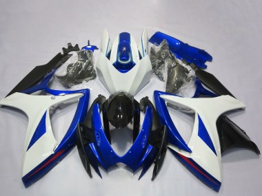 Cheap 2006-2007 Suzuki GSXR 600 / GSXR 750 Motorcycle Fairing - White Blue Glossy Black OEM Style Canada