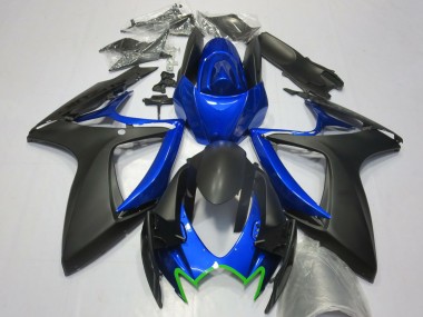 Cheap 2006-2007 Suzuki GSXR 600 / GSXR 750 Motorcycle Fairings - Blue Matte Black Green OEM Style Canada