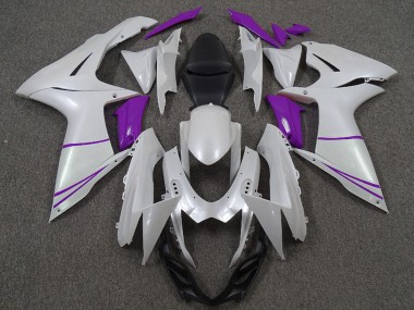 Cheap 2011-2024 Suzuki GSXR 600 / GSXR 750 Motorcycle Fairings - Pearl White and Purple Canada