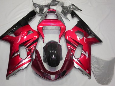 Cheap 2001-2003 Suzuki GSXR 600 / GSXR 750 Motorcycle Fairings - Red Silver Glossy Black Canada