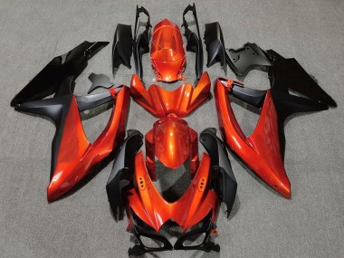 Cheap 2008-2010 Suzuki GSXR 600 / GSXR 750 Motorcycle Fairings - Orange Matte Black Canada