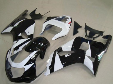 Cheap 2001-2003 Suzuki GSXR 600 / GSXR 750 Motorcycle Fairings - White Glossy Black Canada