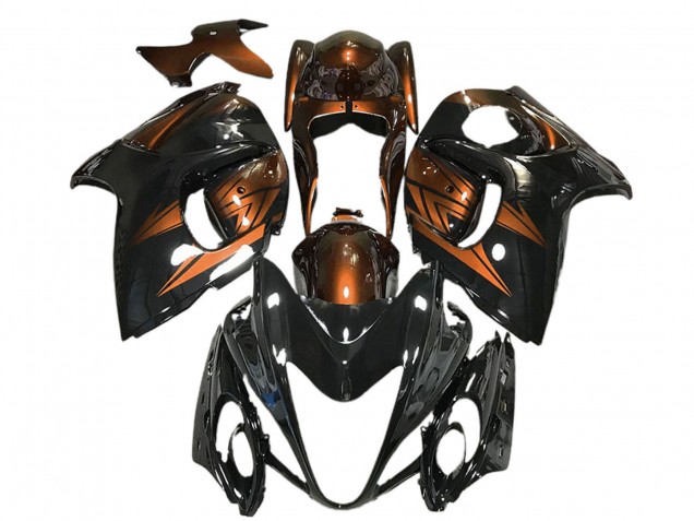 2008-2020 Suzuki GSXR 1300 Motorcycle Fairings - Glossy Black and Deep Orange Canada