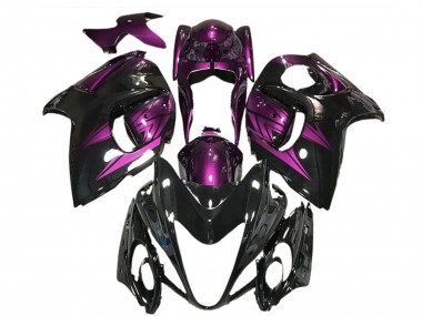 Cheap 2008-2020 Suzuki GSXR 1300 Motorcycle Fairings - Glossy Black and Deep Purple Canada