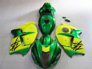 Cheap 1996-2007 Suzuki GSXR 1300 Motorcycle Fairings - Green and Yellow Canada