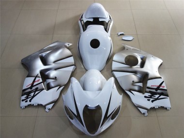Cheap 1996-2007 Suzuki GSXR 1300 Motorcycle Fairings - White Silver Canada