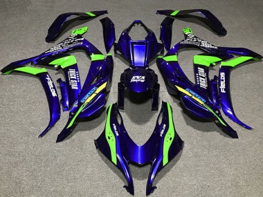 Cheap 2016-2020 Kawasaki ZX10R Motorcycle Fairings - Deep Blue Green Trick Star Eva Racing Canada