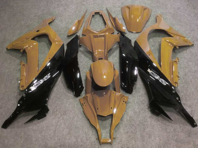 2016-2020 Kawasaki ZX10R Motorcycle Fairings - Desert Tan Glossy Black Canada