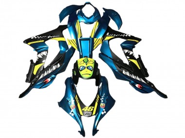 Cheap 2016-2020 Kawasaki ZX10R Abs Motorcycle Fairings - Light Blue Yellow Shark Canada