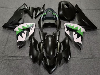 Cheap 2004-2005 Kawasaki ZX10R Motorcycle Fairings - Matte Black and Green Canada