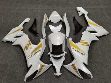 Cheap 2008-2010 Kawasaki ZX10R Motorcycle Fairings - Pearl White Gold Canada