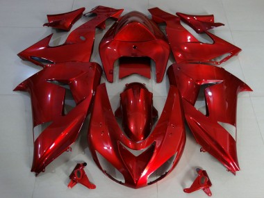 Cheap 2006-2007 Kawasaki ZX10R Motorcycle Fairings - Deep Red Canada