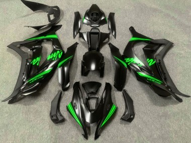 Cheap 2016-2020 Kawasaki ZX10R Motorcycle Fairings - Matte Black Green Ninja Canada