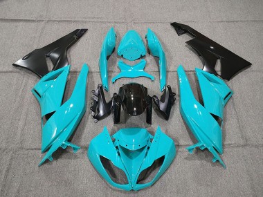 Cheap 2009-2012 Kawasaki ZX6R Motorcycle Fairing Kits - Blue Glossy Black Canada