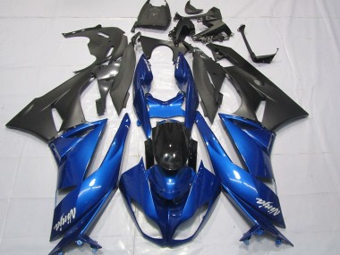 Cheap 2009-2012 Kawasaki ZX6R Motorcycle Fairings - Blue Glossy Black Matte Black White Ninja Canada
