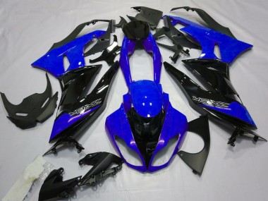 Cheap 2009-2012 Kawasaki ZX6R Motorcycle Fairings - Blue Glossy Black Canada