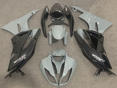Cheap 2009-2012 Kawasaki ZX6R Motorcycle Fairings - Grey Glossy Black Canada