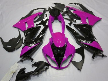 Cheap 2009-2012 Kawasaki ZX6R Motorcycle Fairings - Pink Glossy Black Canada