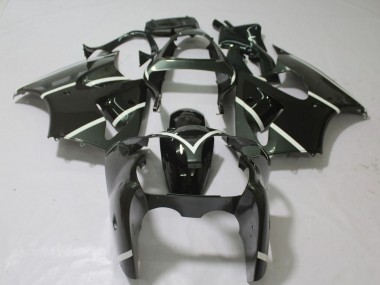 Cheap 2000-2002 Kawasaki ZX6R Motorcycle Fairings - Glossy Black White Canada