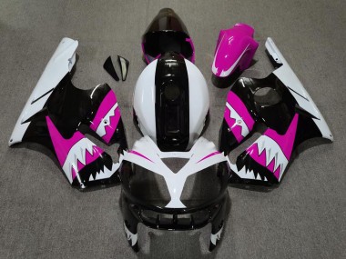 Cheap 2002-2006 Kawasaki ZX12R Motorcycle Fairings - Pink Black White Shark Canada