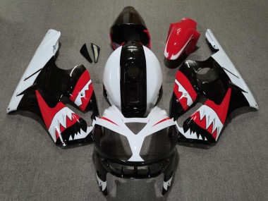 Cheap 2002-2006 Kawasaki ZX12R Motorcycle Fairings - Red Black White Shark Canada
