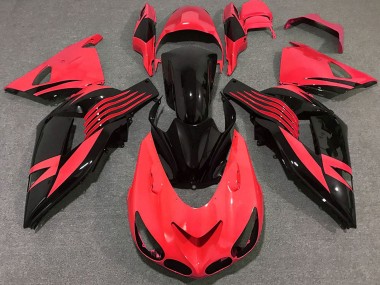 Cheap 2006-2011 Kawasaki ZX14R Motorcycle Fairing - Red Glossy Black Canada