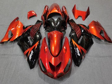 Cheap 2006-2011 Kawasaki ZX14R Motorcycle Fairings - Red Glossy Black Canada