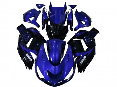 Cheap 2006-2011 Kawasaki ZX14R Motorcycle Fairings - Blue Glossy Black White Ninja Canada