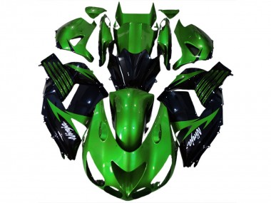 Cheap 2006-2011 Kawasaki ZX14R Motorcycle Fairing - Green Glossy Black White Ninja Canada