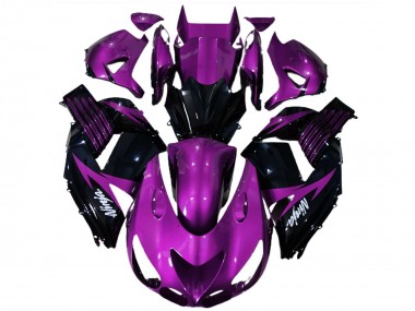 Cheap 2006-2011 Kawasaki ZX14R Motorcycle Fairings - Purple Glossy Black White Ninja Canada