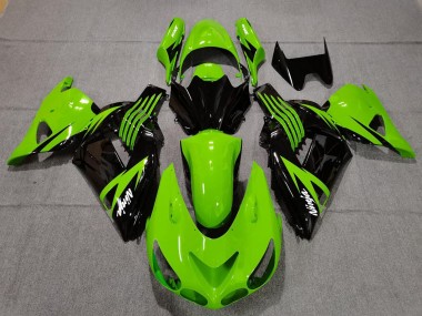 Cheap 2006-2011 Kawasaki ZX14R Motorcycle Fairings - Green Glossy Black White Ninja Canada