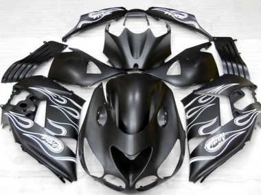 Cheap 2006-2011 Kawasaki ZX14R Motorcycle Fairings - Matte Black Silver Flame Canada
