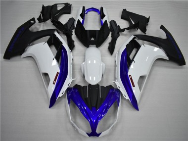 Cheap 2009-2011 Kawasaki Ninja 650R Motorcycle Fairings - White Blue Matte Black Canada