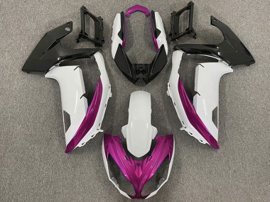 Cheap 2009-2011 Kawasaki Ninja 650R Motorcycle Fairings - White Magenta Matte Black Canada