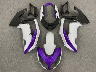 Cheap 2009-2011 Kawasaki Ninja 650R Motorcycle Fairings - White Purple Matte Black Canada