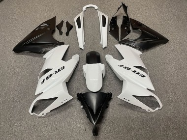 Cheap 2009-2011 Kawasaki Ninja ER6F Motorcycle Fairings - White Matte Black Canada