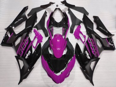 Cheap 2018-2024 Kawasaki Ninja 400 Motorcycle Fairings - Purple Glossy Black Matte Black OEM Style Canada