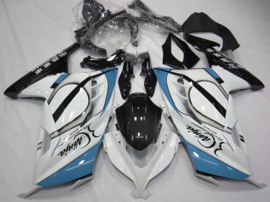 Cheap 2013-2024 Kawasaki Ninja 300 Motorcycle Fairings - Glossy White Light Blue Black Canada
