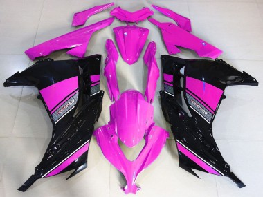 Cheap 2013-2024 Kawasaki Ninja 300 Motorcycle Fairings - Hot Pink Black Canada