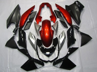 Cheap 2010-2013 Kawasaki Z1000 Motorcycle Fairings - Red Silver Glossy Black Canada