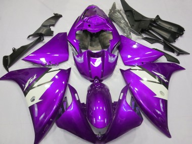 Cheap 2012-2014 Yamaha R1 Motorcycle Fairings - Purple White Canada